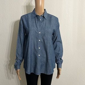 Loft patterned chambray shirt